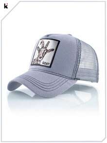 KKISSBAOBEI 1 st lastbilshatt med broderad getlapp, lämplig för avslappnad, sport, resor - Multifärgad - Visa 4