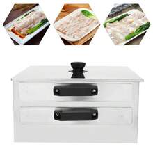 Commercial Double-Tier Rice Noodle Roll Machine 304 Stainless Steel Construction With 3D Annular Steam System - Silver - View 10