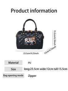 Geantă de pernă Boston cu model de elefant brodat, vintage nouă, la modă, 2025, geantă de mână pentru femei cu model de bowling, versatilă și rafinată, geantă de umăr crossbody de mare capacitate pentru navetiști