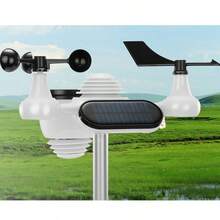 Estación meteorológica inalámbrica  7 en 1, pantalla grande a color de 7,5 pulgadas, estación meteorológica digital para interiores y exteriores, para temperatura, humedad, velocidad/dirección del viento, lluvia, rayos UV, con datos de pronóstico, alarma, alertas - inalámbrica - Ver 9