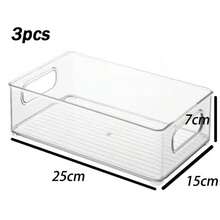 1/2/3 buc cutii de depozitare transparente stivuibile, cutii organizatoare multifuncționale care economisesc spațiu pentru bucătărie, baie, dormitor, masă de cafea în sufragerie, birou, containere ideale pentru organizarea casei