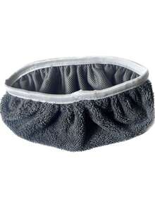 6片装可重复使用拖把垫：可水洗、耐用、吸水性强，干湿两用，灰色涤纶纤维，白色圆边设计，高效地板清洁工具 | 适用于各种表面 | 高吸水性材质 - 彩色 - 查看 12