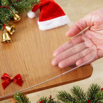 1 pezzo Protezione per tavolo in PVC trasparente spesso 0,25 mm, inodore, impermeabile, resistente all'olio e al calore, adatto per hotel, casa, tavolino da caffè, scrivania, tappetino per computer