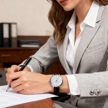 Reloj de mujer de cuarzo con caja y espejo de acero inoxidable, ES4579/ES3972