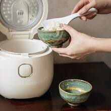 2pcs Handmade Vintage Ceramic Bowls - Thickened Green Gold Glaze Noodle Bowls, Suitable For Tossed Salads, Rice, Fruits - Durable Rustic Style Kitchen Utensils, Ideal For Family Dining And Gatherings, Fruit Bowls | Traditional Tableware | Dotted Green Glaze - Multicolor - View 4