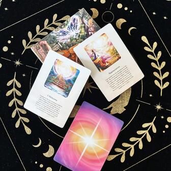 1 Box Life Message Oracle Cards, 54 English Cards With Keyword Explanations, Suitable For Tarot Divination Card Beginners And Fans As Gifts