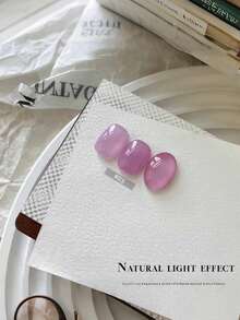 15毫升冰晶透明指甲油凝胶，2026新款紫色系列，含碎钻，畅销裸色透明紫色美甲沙龙专供 - 彩色 - 查看 5