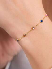 Personalized Birthstone Bracelet For Mom Unique Gift For Mom Grandma Bracelet Birthstone Gift Family Bracelet Gift For Mom Christmas Gift Suitable For All Seasons - Multicolor - View 3