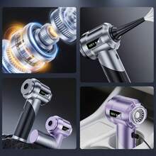 SUITU Car Vacuum Cleaner | Foldable Brushless Mini Vacuum | Portable Home Vacuum | 3-Speed Adjustable Handheld Vacuum Equipped With An 11.1v 2000mah Lithium-Ion Battery, Featuring Dual Suction And Blowing Functions. Ideal For Wet And Dry Cleaning, Home Cleaning, Office Cleaning, Pet Hair Removal, And Deep Car Cleaning.