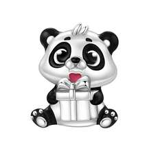 CYMYSS 1 件套可爱动物主题吊坠，采用镀银铜材质，镶嵌立方氧化锆石——完美搭配女士手链，是情人节、生日或日常佩戴的理想之选。