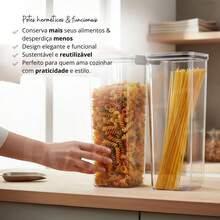 Stackable Airtight Acrylic Containers - Food Storage Organizers - 1 Jar 1450 Ml - Without Adhesive - View 2