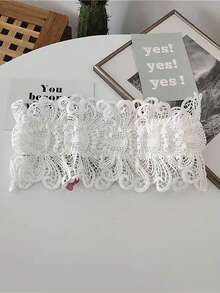 1pc Women's Black Lace Cinch Belt, Retro & Unique, Versatile For Dress Or Daily Wear, Elegant & Chic Summer, School Fall, Autumn, Halloween