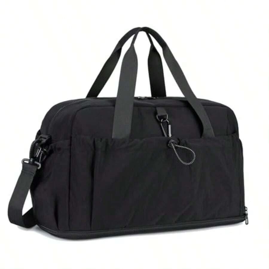 Large Duffle Tote Bag For Travel Expandable 37L Gym Bag Wet Pocket Shoe Compartment For Women And Men - as pic - View 1