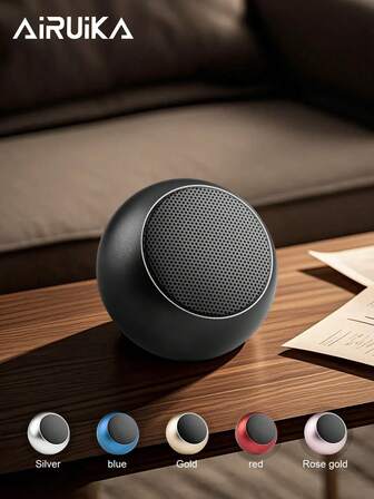 Mini altavoz inalámbrico portátil metálico mate, subwoofer compacto
