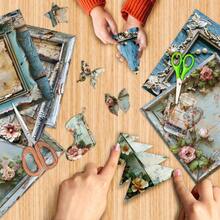 6x 6 In Scrapbook Paper Pad Cardstock, 24 Sheets Garden Pattern Design Floral Decorative Decoupage Photo Album Card Making Folded Supplies Wrapping Junk Journals Crafts - 花卉框 - 查看 5
