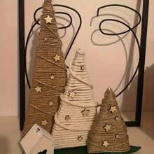 100片装不同尺寸空白木质五角星套装，DIY工艺装饰木片，DIY剪贴簿用品，绘画配件，美术工艺用品，圣诞工艺品，耐用木材，适用于房间装饰、派对礼品、成人工艺品、卧室装饰、课堂活动、自制工艺品、婚礼装饰、个性化礼品、涂鸦用品、节日装饰 - 彩色 - 查看 4