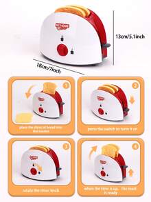 30pcs Pretend Play Kitchen Appliances Toy Set , Kitchen Toys, Bread Machine Toy,Birthday Gift For Kids Ages 3 Years Old And Above - Multicolor - View 4