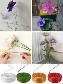 5m Versatile Bendable Decorative PVC Aluminum Plastic Flexible Tube For Weddings & Stage Backdrop, For DIY Party Decoration, Birthday, Festivals, Wedding Props, Assorted Plants, New Year Occasion - Multicolor - View 7