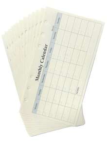 82张A6尺寸替换内页，加厚可替换纸张，6孔活页夹内页，适用于6孔活页夹、日记本、笔记本。另含40/80张A6尺寸日记内页，牛皮纸材质，适用于A6尺寸预算活页夹和计划本。82张月/周计划替换内页，6孔预算表，可用于记录支出，完美适配Filofax活页夹。填写您的预算计划和实际支出，记录日程安排和待办事项清单。 - 彩色 - 查看 16