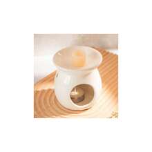 FabFinds White Ceramic Oil Wax Melt Burner 10cm Assorted Piece - White - View 5