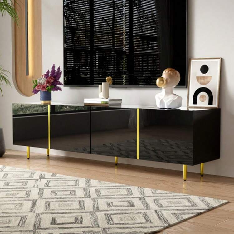 Meubles TV et centres de divertissement - Noir + MDF + 40-49 pouces - Voir 4