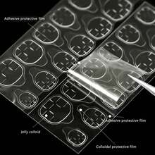 Transparent Nail Art Gel Nail Stickers, Wearable Nail Jelly Glue Ultra-Thin Gel Nail Stickers, Double-Sided Adhesive Invisible, Transparent, Waterproof, Reusable, For Nail Decoration Nail Glue Transparent Flexible Adhesive Sheet For Nail Art - 無色 - 查看 8