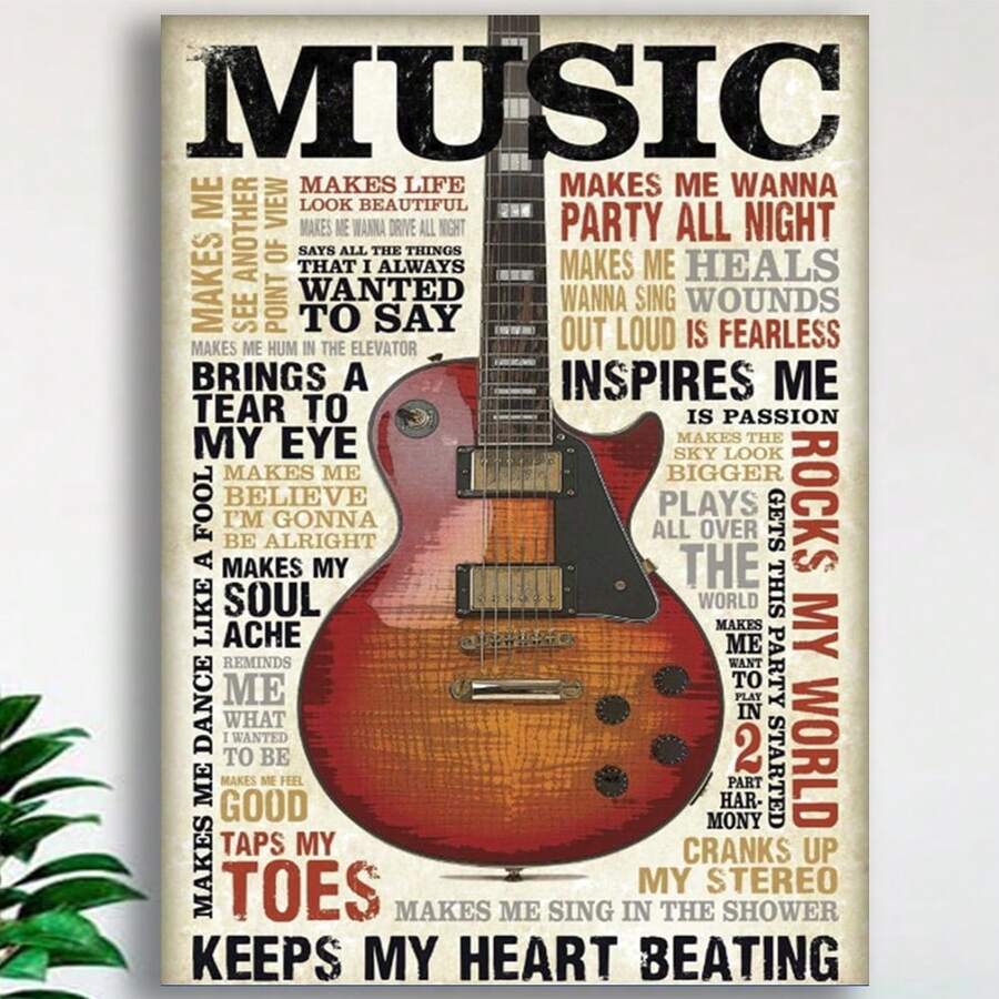 Framed International Music Inspires Me Wall Poster,For Living Room,Bedroom - Đóng khung - Xem 1