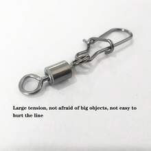 50pcs 8-Shaped Rings Reinforced Snap Swivels Suit, 2/4/6/8/10 Size Fishing Lure Quick Connector Accessories