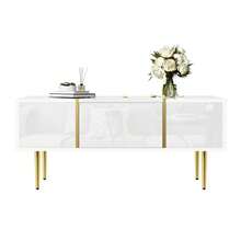 Television Stands & Entertainment Centers - White + Medium Density Fiberboard - View 8
