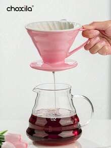 choxila 1 cái phễu pha cà phê gốm V01/V02, bộ lọc cà phê rót thủ công, cốc lọc cà phê dùng chung, phễu pha cà phê hình nón tái sử dụng, phụ kiện cà phê, đồ dùng học tập - Cốc lọc - Xem 3