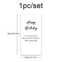 1套生日派对挂布，简约风格祝福主题背景墙海报 - 黑與白 - 查看 3