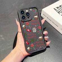Fundas con diseño de guantes de copos de nieve y dulces. Compatibles con phone 17/17 Pro/17 Pro Max/16 Pro/16 Pro Max/16 Plus/15 Pro/15 Pro Max/15 Plus/14 Pro/14 Pro Max/14 Plus/13 Pro/13 Pro Max/12 Pro/12 Pro Max ... 11/11 / Pro / 11 Promax y Galaxy 22/23/24/25, Año Nuevo, Amor, Familia y Amigos - Negro - Ver 3
