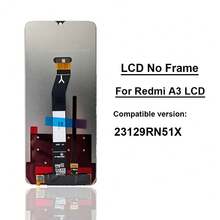 TOP Quality Compatible With Redmi Series LCD Display Compatible With Redmi A1 8 8A 9 9A 9C LCD Display Touch Screen Digitizer Assembly Compatible With Redmi 10 10C 12 12C 13C A3 LCD Screen Replacement Repair Parts