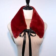 1pc Faux Fur Collar Scarf, Autumn/Winter Coat Decoration - Multicolor - View 16