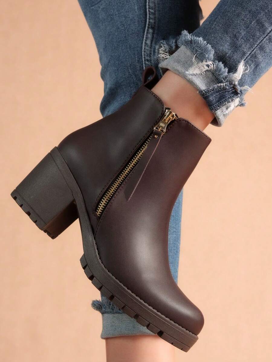Women Ankle Boots & Booties - CHOCOLATE - View 1