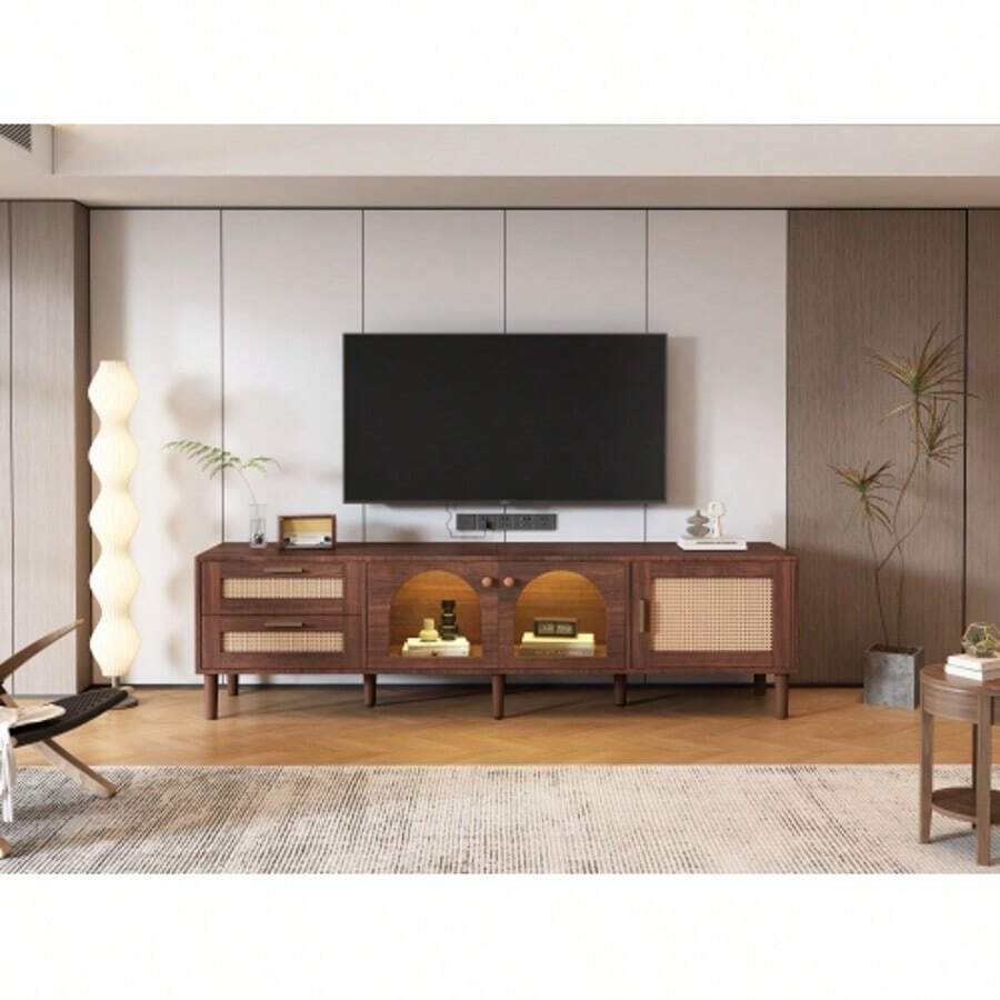 Muebles para televisión y centros de entretenimiento - Marrón + Tablero de partículas - Ver 1