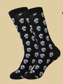 Men's Classic Striped, Polka Dot, Square Pattern Gentleman Socks, Flat Socks, Casual Socks, Mid-Calf Socks, Ankle Socks, All Season