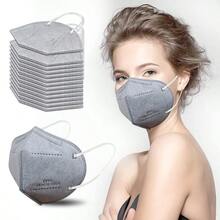 KN95 Face Mask 50 PCS Breathable Protection Masks Individually Wrapped 5-Ply KN95 Black Masks Cup Dust Safety Masks - Grey - View 2
