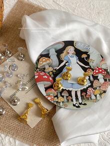 Decoraciones de arte de uñas - Placa base magnética de metal con diseños impresos de mariposas y princesas de colores, puntas de uñas variadas, soporte de exhibición de arte de uñas coreano, accesorios y suministros personales DIY para fotografía