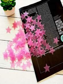 100pcs Glow-In-The-Dark Star Stickers, Plastic 3D Luminous Star Wall Decals For Bedroom, Living Room Atmosphere - Multicolor - View 13