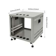 Futchoy 9U Server Rack, Server Rack Cabinet, Rolling Studio Rack Case - Grey - View 2