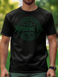 Vintage Leprechaun Brewing Co. T-Shirt Di St. Patrick's Day Beer Tee,This Fun Printed Casual T-Shirt Is The Perfect Gift For Valentine's Day/Christmas - 款式9 - 查看 1
