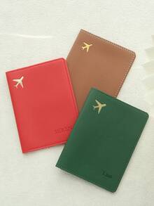 Takeoak Personalized Passport Cover Customized Imprinted Name Passport Customize Letters Cover Passport Holder Cover Travel Wallet Elegant Document Card Holder Unique Travel Gift Birthday Gifts For Anniversaries, For Christmas, For Holiday/ Vacation, For Outdoors/Outings/Travel/Hiking/Stadium/Sports/Climbing, All-Purpose, Large Capacity, Versatile, For Outdoors/Outings/Travel/Hiking/Stadium/Sports/Climbing, For Business/Commute/Work/Office,School Supplies,Back To School,For Office,For School,For Classroom,For Teacher Gifts,For University,For Colleague,For Dorm Rooms,For Teacher,For Boys And Girls,For Teenagers,Junior High School Students,Middle School Students,High School Senior High School Students,College Students,University Students,Freshman,Sophomore,Underclassmen,Chic Autumn,Look Glamour