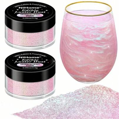 Edible Glitter, Sequins, Pearl Powder, Metal Food Decorative Sprinkles, Suitable For Beverages, Wine, Cakes, Candies, Desserts, Bakeries, Restaurants, Vegetarian