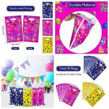 30 - Piece Set Of 6.3 - Inch* 10 - Inch Party Bags, Birthday Bags. - Colour - View 1