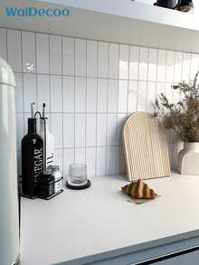 加厚设计自粘式防溅板，12英寸 x 12英寸 - 3D立体自粘瓷砖防溅板，适用于厨房、浴室、墙面，4片装/10片装/20片装 - 彩色 - 查看 2