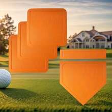 5-Piece Baseball/Softball Training Set | Backyard Practice Essentials With Orange & White Design, Includes 3 Pitching Bases + 1 Home Plate + 1 Rubber Pitching Mat, Silicone Material Anti-Slip & Durable For Outdoor Use. Designed For Backyard Home Practice, Suitable For Baseball/Softball Enthusiasts, Youth Daily Training - Perfect Sports Equipment Gift For Halloween, Christmas And New Year - Multicolor - View 9