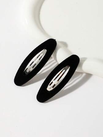 2个极简主义毛绒多色BB发夹，多功能日常配饰，发爪，发夹，发卡，美发配件