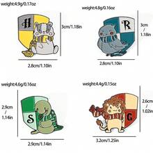 Warner Bros 1/4 Pcs Cartoon Brooch Set Creative  Shaped Enamel Pin Metal Badge Jewelry Clothing Backpack Accessories Gifts - One Size - View 2