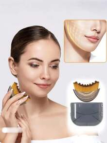 1/2pcs Lymphatic Contouring Face & Body Brush, Facial Lymphatic Drainage Massage Tool, Dry Brushing Face Brush, Chin Contouring Shaper - Multicolor - View 9